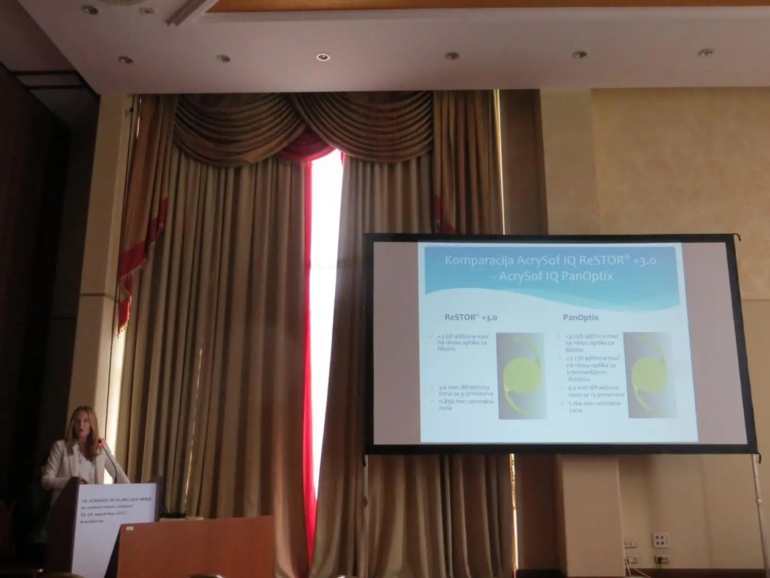 Dr. Branka Ivošević at the XVIII Congress of Ophthalmologists of Serbia