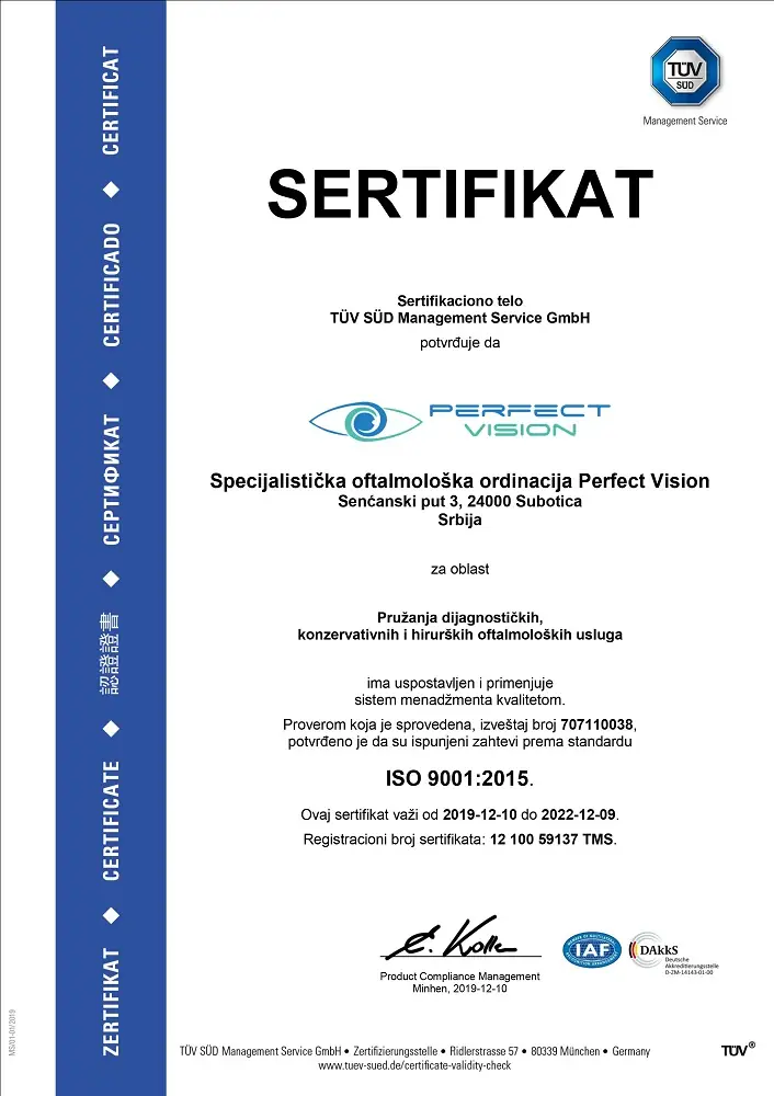 ISO 9001 gyelátsbiztosítási certificatvány