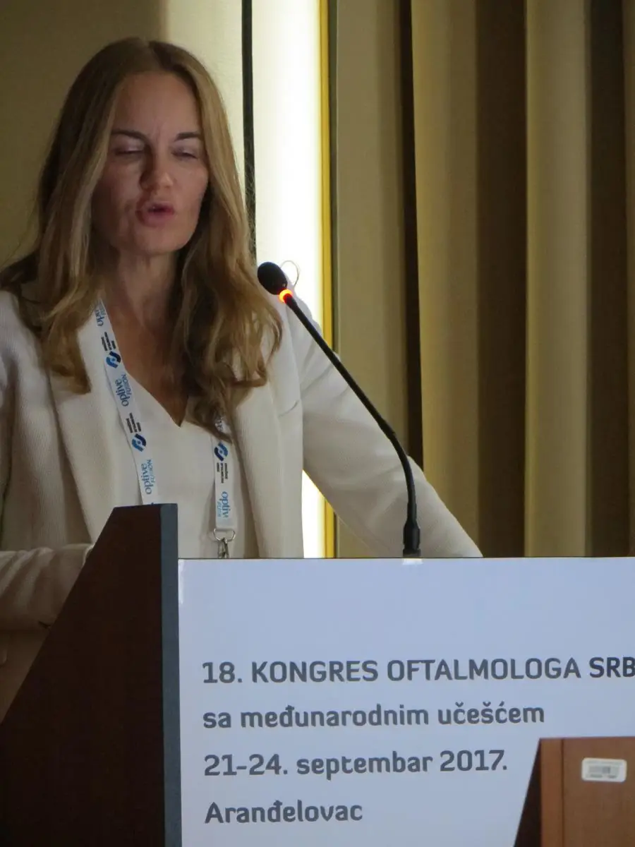 Dr. Branka Ivošević at the XVIII Congress of Ophthalmologists of Serbia